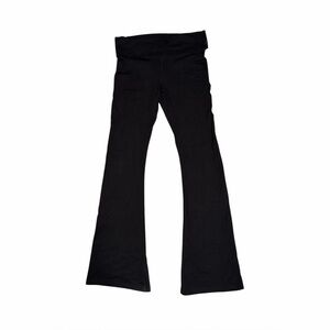 PINK special edition bling black cotton fold over flare leggings